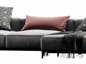 flexform ettore chaise lounge Modello 3D