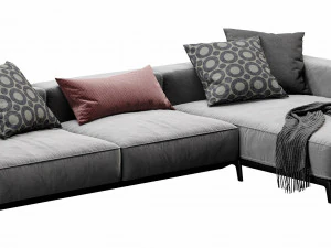flexform ettore chaise lounge 3D Model
