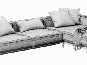flexform ettore chaise lounge Modello 3D