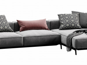 flexform ettore chaise lounge Modello 3D