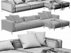 flexform ettore chaise lounge Modello 3D