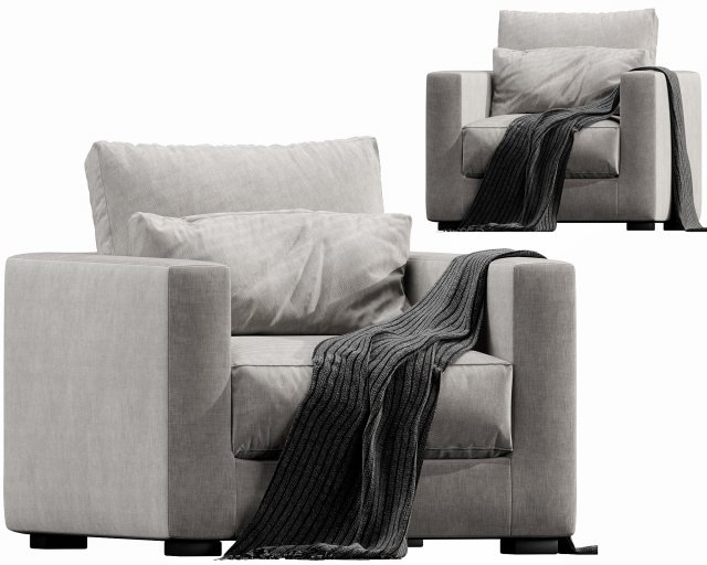 linteloo mauro armchair 3D Model .c4d .max .obj .3ds .fbx .stl .blend 
