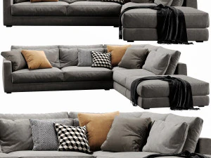 chaise longue mauro con architrave Modello 3D