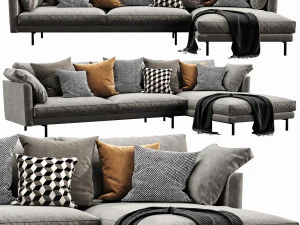 horm ellington chaise lounge 3D Model