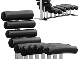 milo baughman chaise lounge 3D Модель