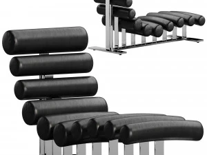 milo baughman chaise lounge 3D Model