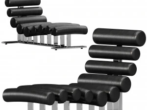 milo baughman chaise lounge 3D Model