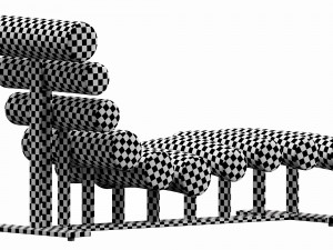 milo baughman chaise lounge 3D Модель