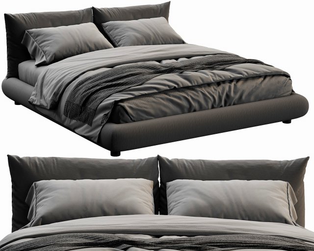 poliform dream bed 3Dモデル .c4d .max .obj .3ds .fbx .stl .blend 