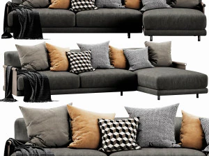 ditre italia althon chaise lounge Modello 3D