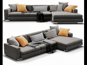 molteni c turner chaise lounge 3D Model