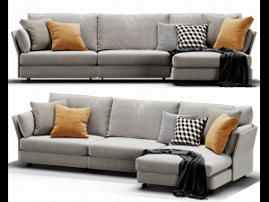 molteni c holiday chaise lounge 3D Model