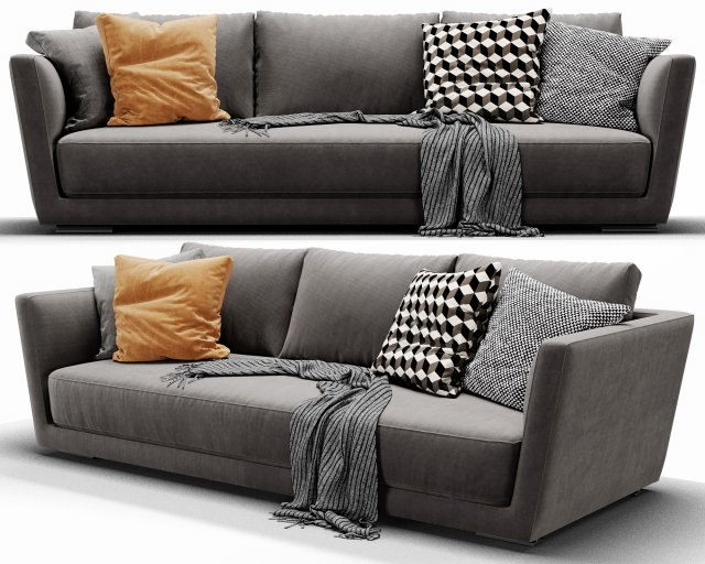 verzelloni lyndon 3 seater Modello 3D .c4d .max .obj .3ds .fbx .stl .blend 