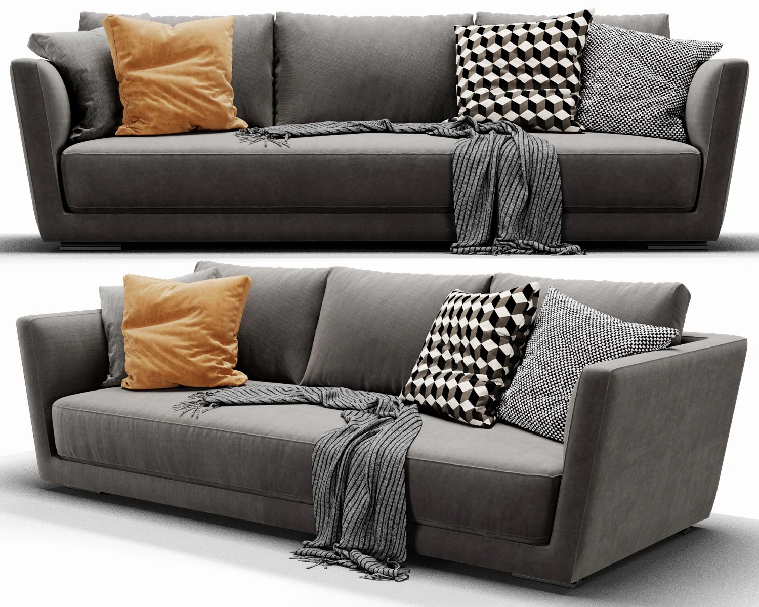 verzelloni lyndon 3 seater 3D Model .c4d .max .obj .3ds .fbx .stl .blend 