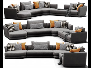 verzelloni lyndon sectional 3D Model