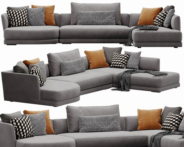 verzelloni lyndon sectional Modelo 3D .c4d .max .obj .3ds .fbx .stl .blend 