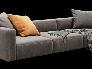poliform shangai 3 seater Modelo 3D