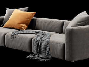 poliform shangai 3 seater Modelo 3D