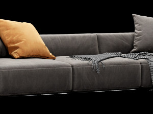 poliform shangai 3 seater Modelo 3D