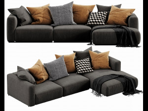 poliform shangai chaise lounge 3D Model