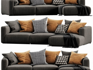 poliform shangai chaise lounge 3D Модель