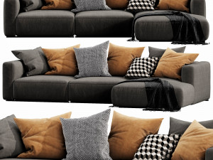 poliform shangai chaise lounge 3D Модель