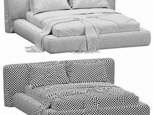 bonaldo fluff bed 3D 模型