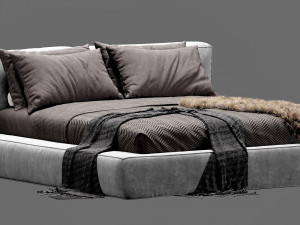 bonaldo fluff bed 3D 模型