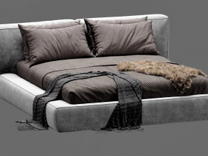 bonaldo fluff bed 3D 模型