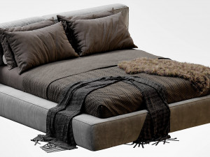 bonaldo fluff bed 3D 模型