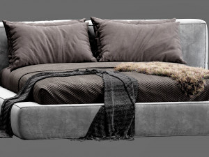 bonaldo fluff bed 3D 模型