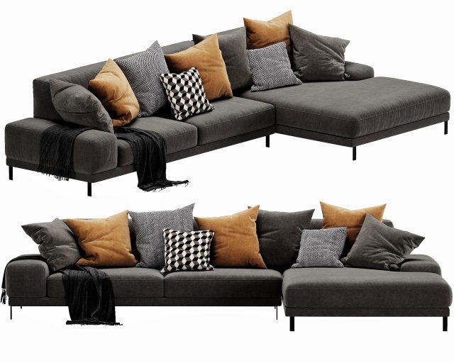 ditre italia shade chaise lounge 3D Model .c4d .max .obj .3ds .fbx .stl .blend 
