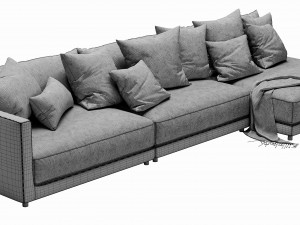 blanche katarina corner couch 3D Модель