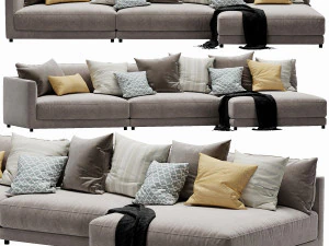 blanche katarina corner couch 3D Model