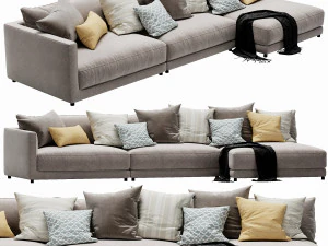 blanche katarina corner couch 3D Model