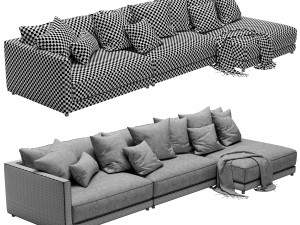blanche katarina corner couch 3D Модель