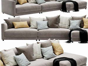 blanche katarina corner couch 3D Model