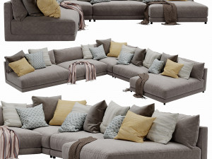 blanche katarina corner couch 3D मॉडल