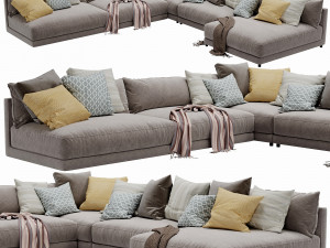 blanche katarina corner couch 3D मॉडल