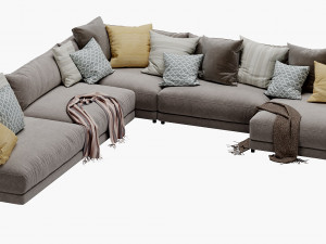 blanche katarina corner couch 3D मॉडल