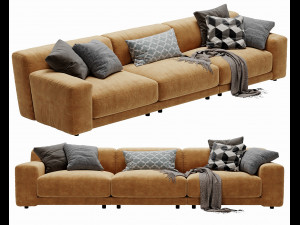 blanche tutto 3 seater 3D Model