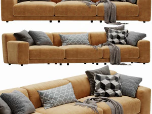 Blanche tutto 3 posti Modello 3D