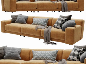 Blanche tutto 3 posti Modello 3D