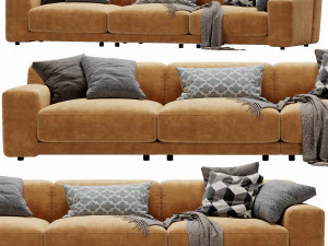 Blanche tutto 3 posti Modello 3D