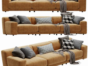 Blanche tutto 3 posti Modello 3D