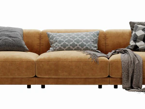 Blanche tutto 3 posti Modello 3D