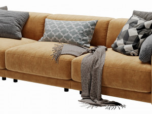 blanche tutto 3 seater Model 3D