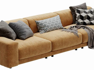 Blanche tutto 3 posti Modello 3D