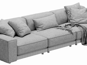 Blanche tutto 3 posti Modello 3D