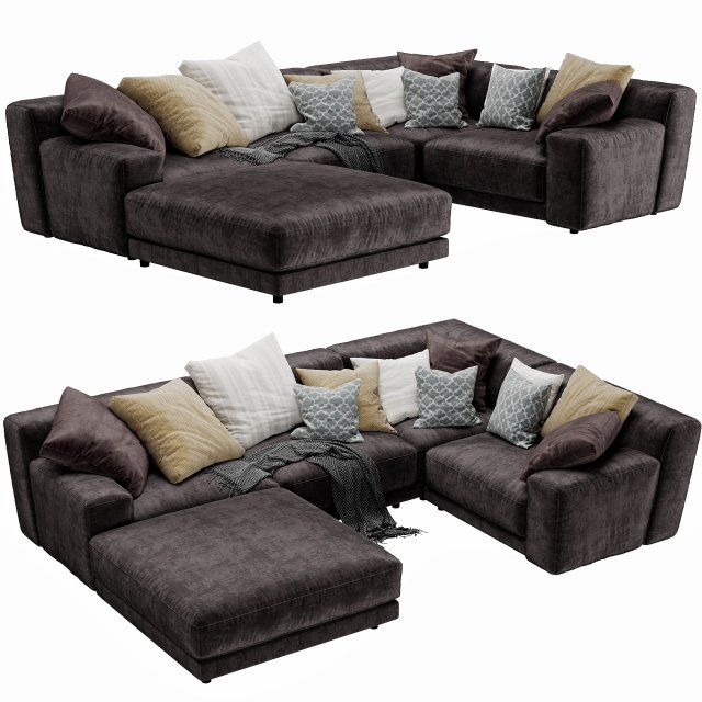 blanche tutto sectional 3D मॉडल .c4d .max .obj .3ds .fbx .stl .blend 